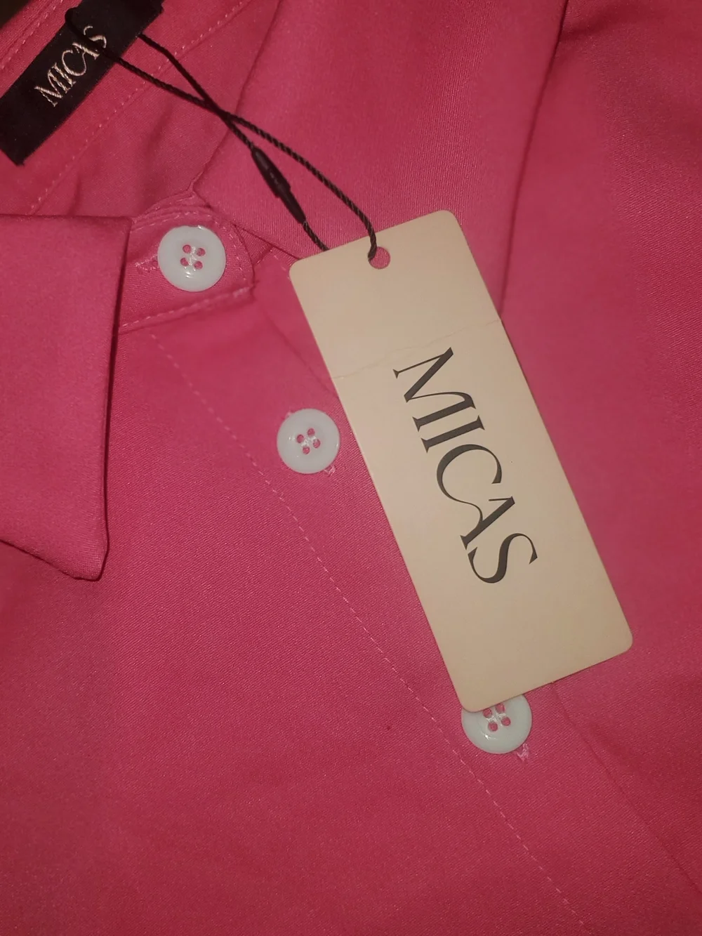 Mica Pink Button-Front Crop Top & Skirt Set
